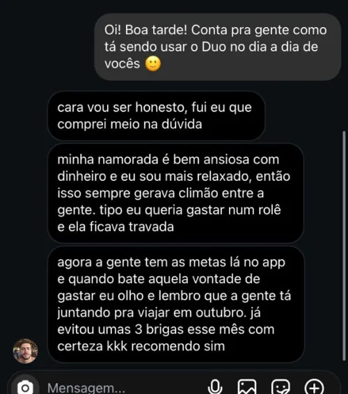 Depoimento de casal